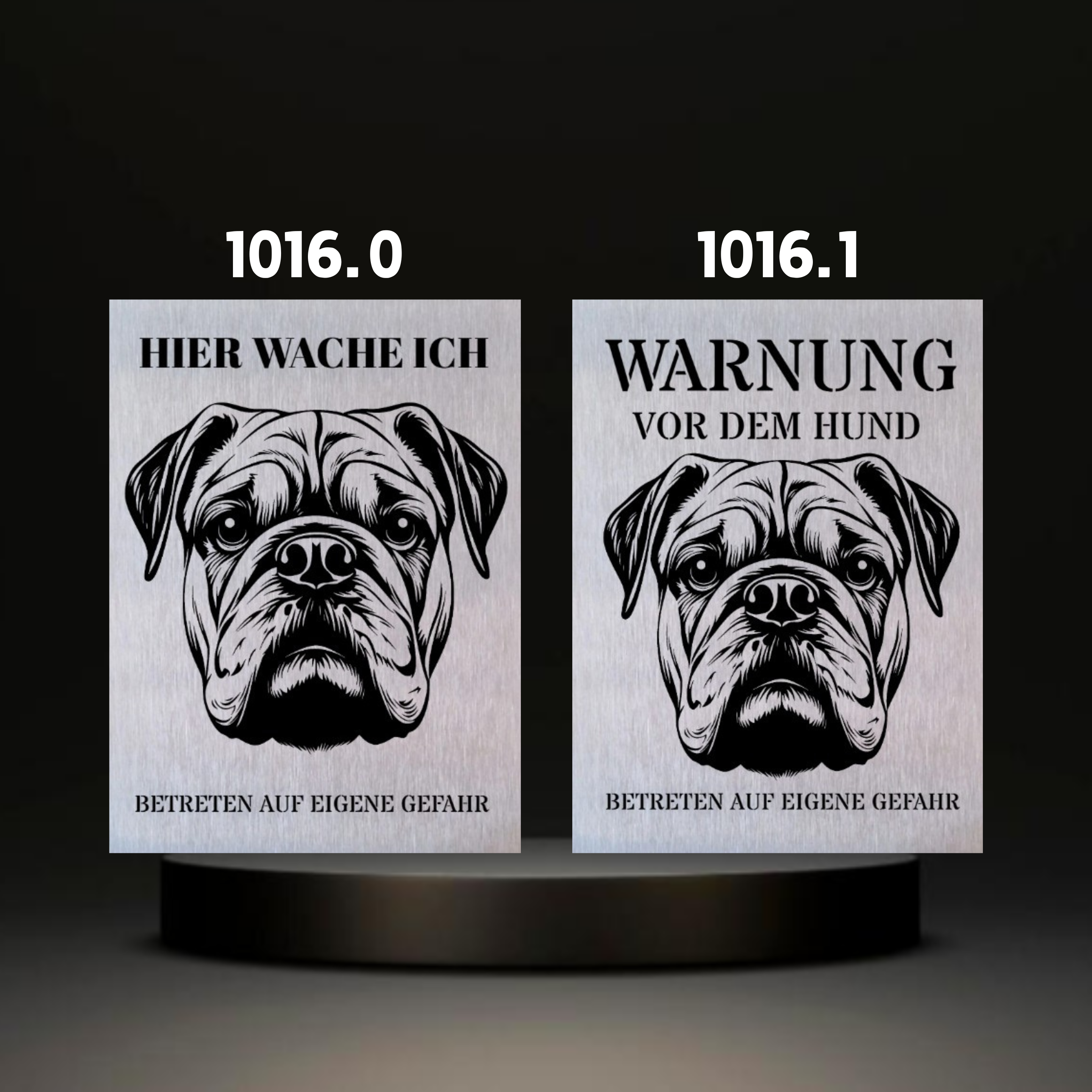Warnshild fertiges design Bulldog & Bully & Boxer & Pittbull & Stafford