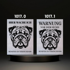 Warnshild fertiges design Bulldog & Bully & Boxer & Pittbull & Stafford