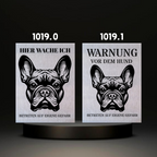 Warnshild fertiges design Bulldog & Bully & Boxer & Pittbull & Stafford