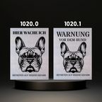 Warnshild fertiges design Bulldog & Bully & Boxer & Pittbull & Stafford