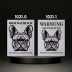 Warnshild fertiges design Bulldog & Bully & Boxer & Pittbull & Stafford