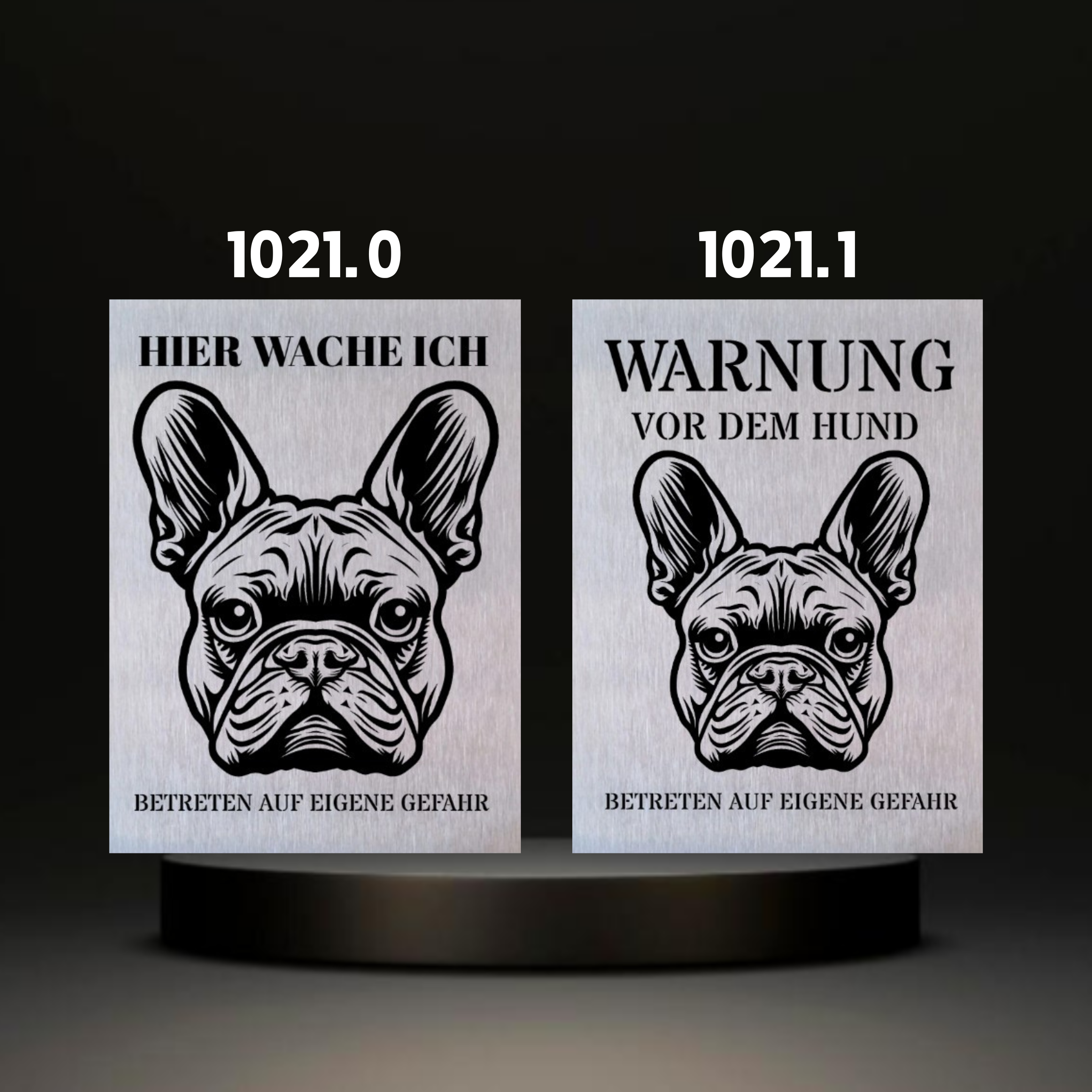 Warnshild fertiges design Bulldog & Bully & Boxer & Pittbull & Stafford