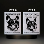 Warnshild fertiges design Bulldog & Bully & Boxer & Pittbull & Stafford