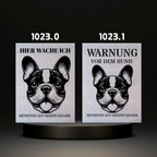 Warnshild fertiges design Bulldog & Bully & Boxer & Pittbull & Stafford