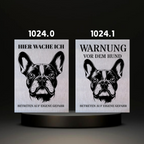 Warnshild fertiges design Bulldog & Bully & Boxer & Pittbull & Stafford