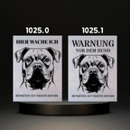 Warnshild fertiges design Bulldog & Bully & Boxer & Pittbull & Stafford
