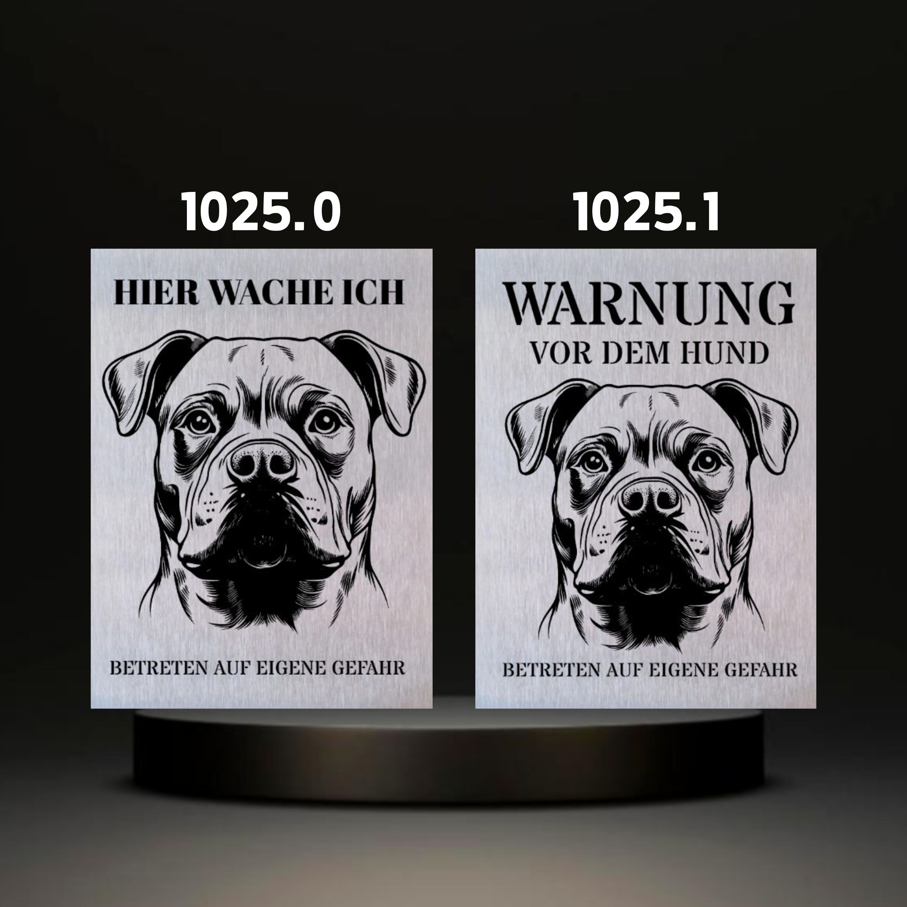 Warnshild fertiges design Bulldog & Bully & Boxer & Pittbull & Stafford
