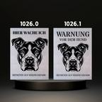Warnshild fertiges design Bulldog & Bully & Boxer & Pittbull & Stafford