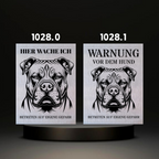 Warnshild fertiges design Bulldog & Bully & Boxer & Pittbull & Stafford