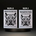 Warnshild fertiges design Bulldog & Bully & Boxer & Pittbull & Stafford