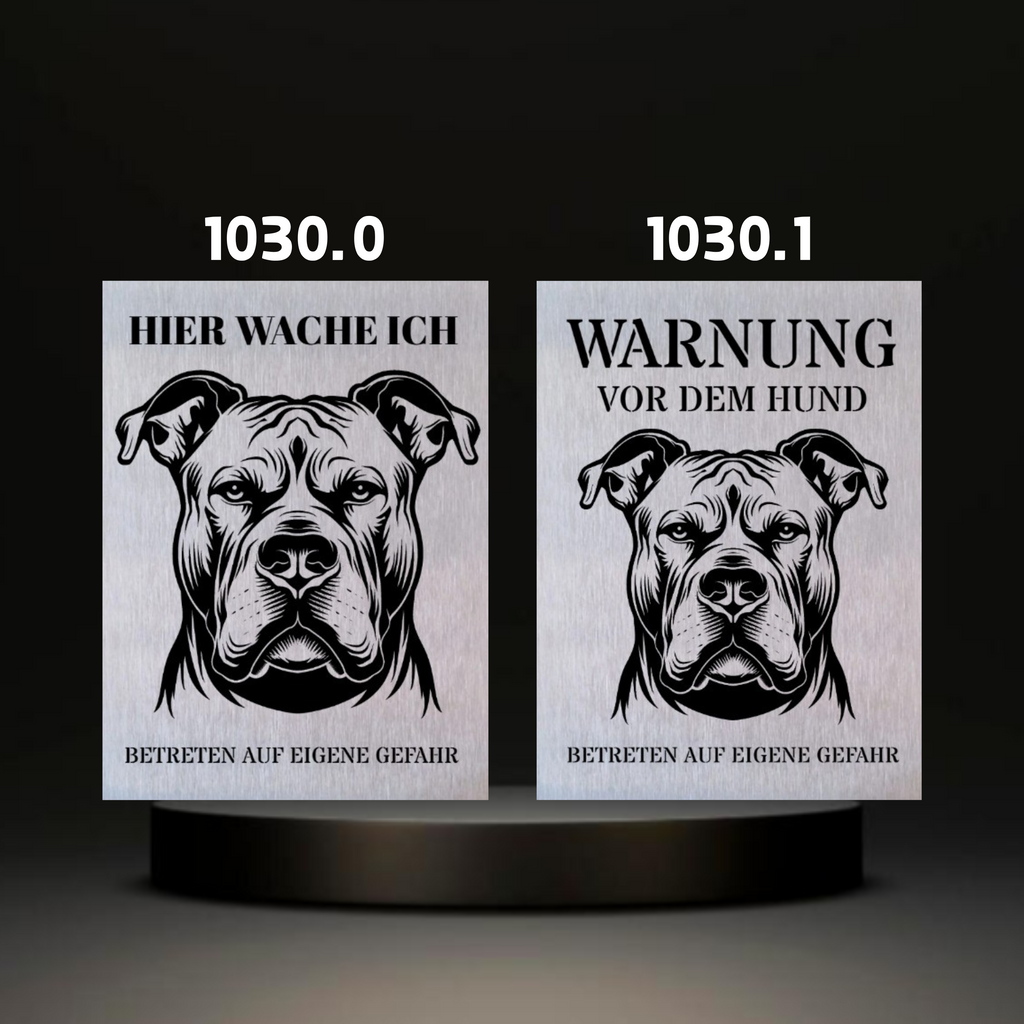 Warnshild fertiges design Bulldog & Bully & Boxer & Pittbull & Stafford