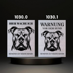 Warnshild fertiges design Bulldog & Bully & Boxer & Pittbull & Stafford