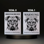 Warnshild fertiges design Bulldog & Bully & Boxer & Pittbull & Stafford