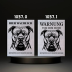 Warnshild fertiges design Bulldog & Bully & Boxer & Pittbull & Stafford