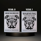 Warnshild fertiges design Bulldog & Bully & Boxer & Pittbull & Stafford