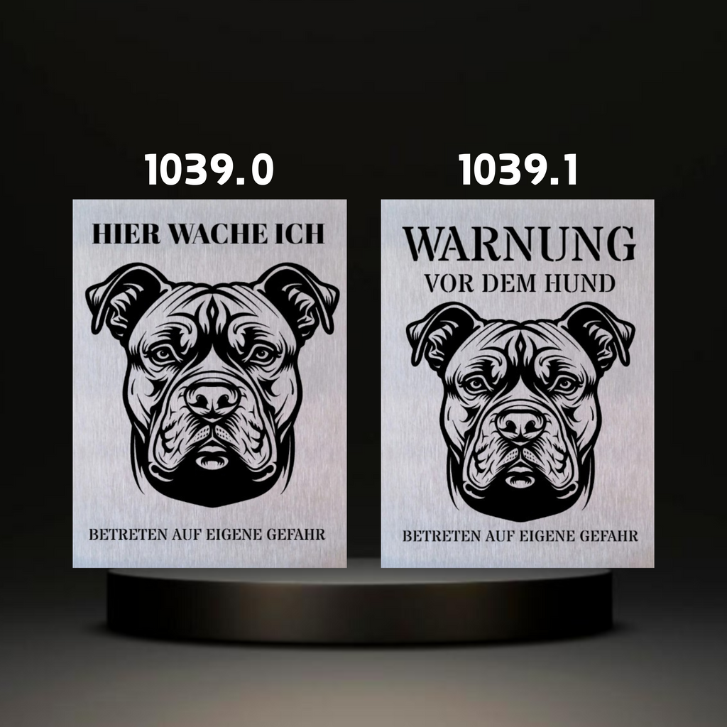Warnshild fertiges design Bulldog & Bully & Boxer & Pittbull & Stafford
