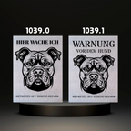 Warnshild fertiges design Bulldog & Bully & Boxer & Pittbull & Stafford