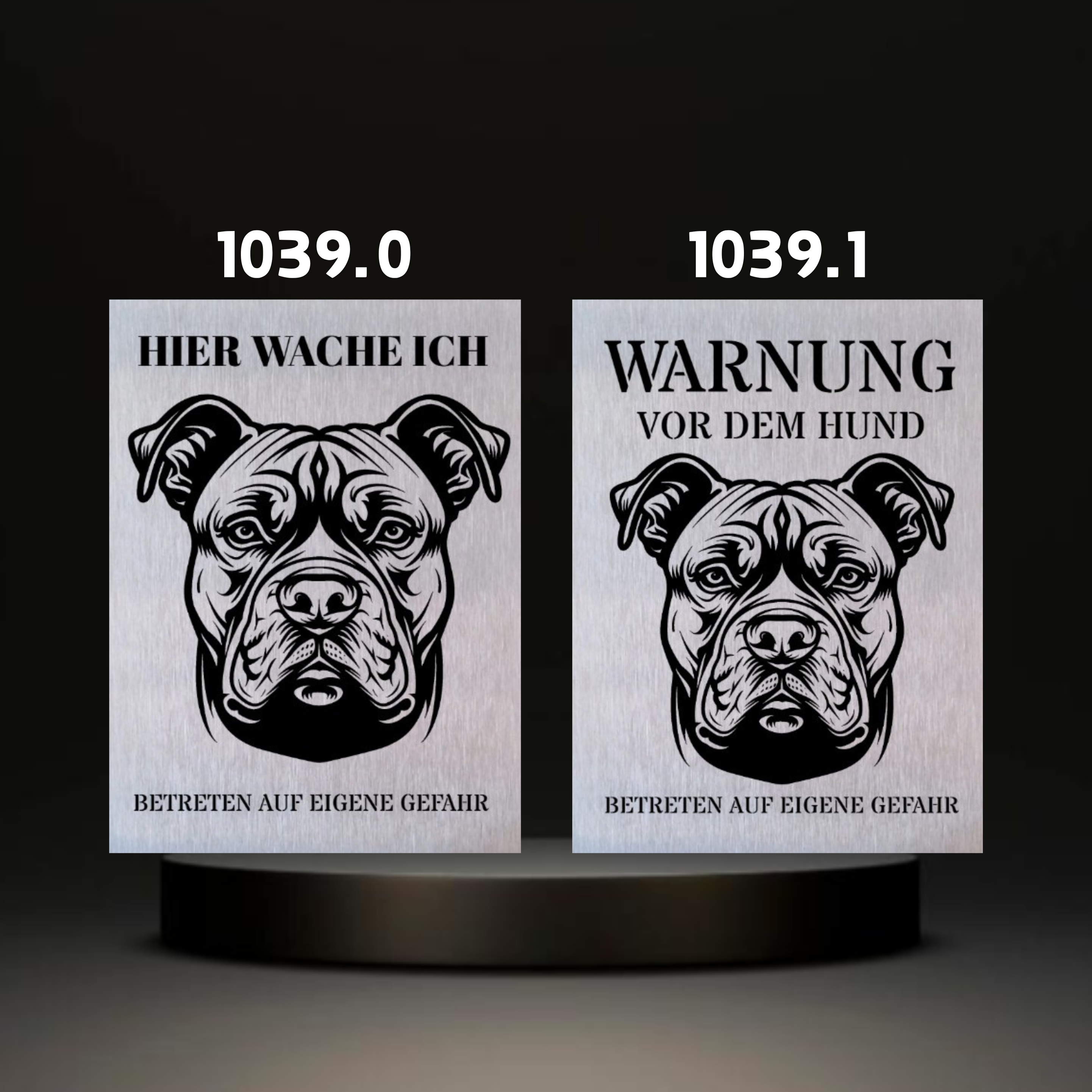 Warnshild fertiges design Bulldog & Bully & Boxer & Pittbull & Stafford