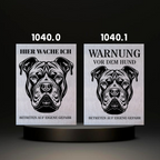 Warnshild fertiges design Bulldog & Bully & Boxer & Pittbull & Stafford