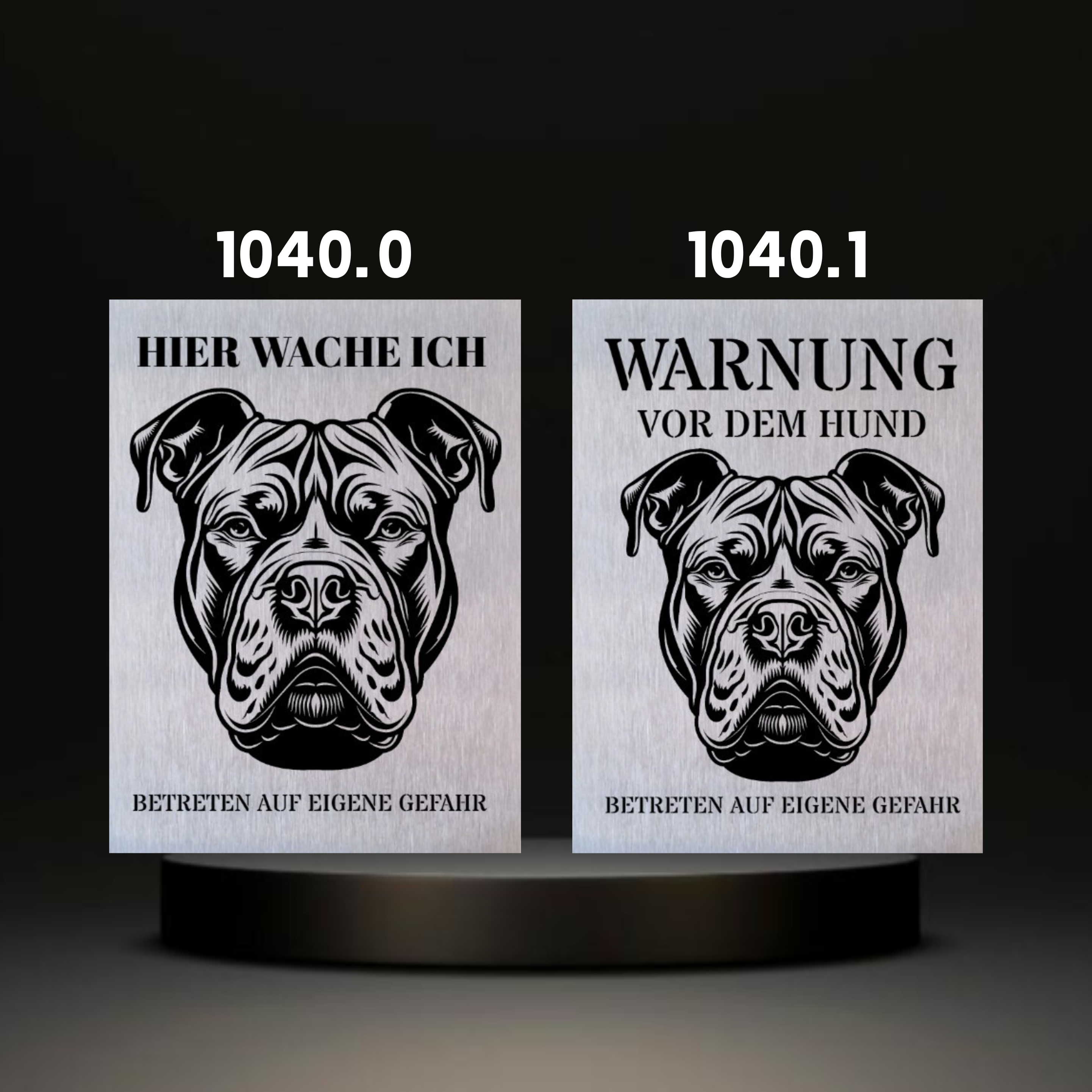 Warnshild fertiges design Bulldog & Bully & Boxer & Pittbull & Stafford
