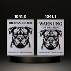 Warnshild fertiges design Bulldog & Bully & Boxer & Pittbull & Stafford