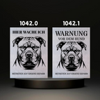 Warnshild fertiges design Bulldog & Bully & Boxer & Pittbull & Stafford