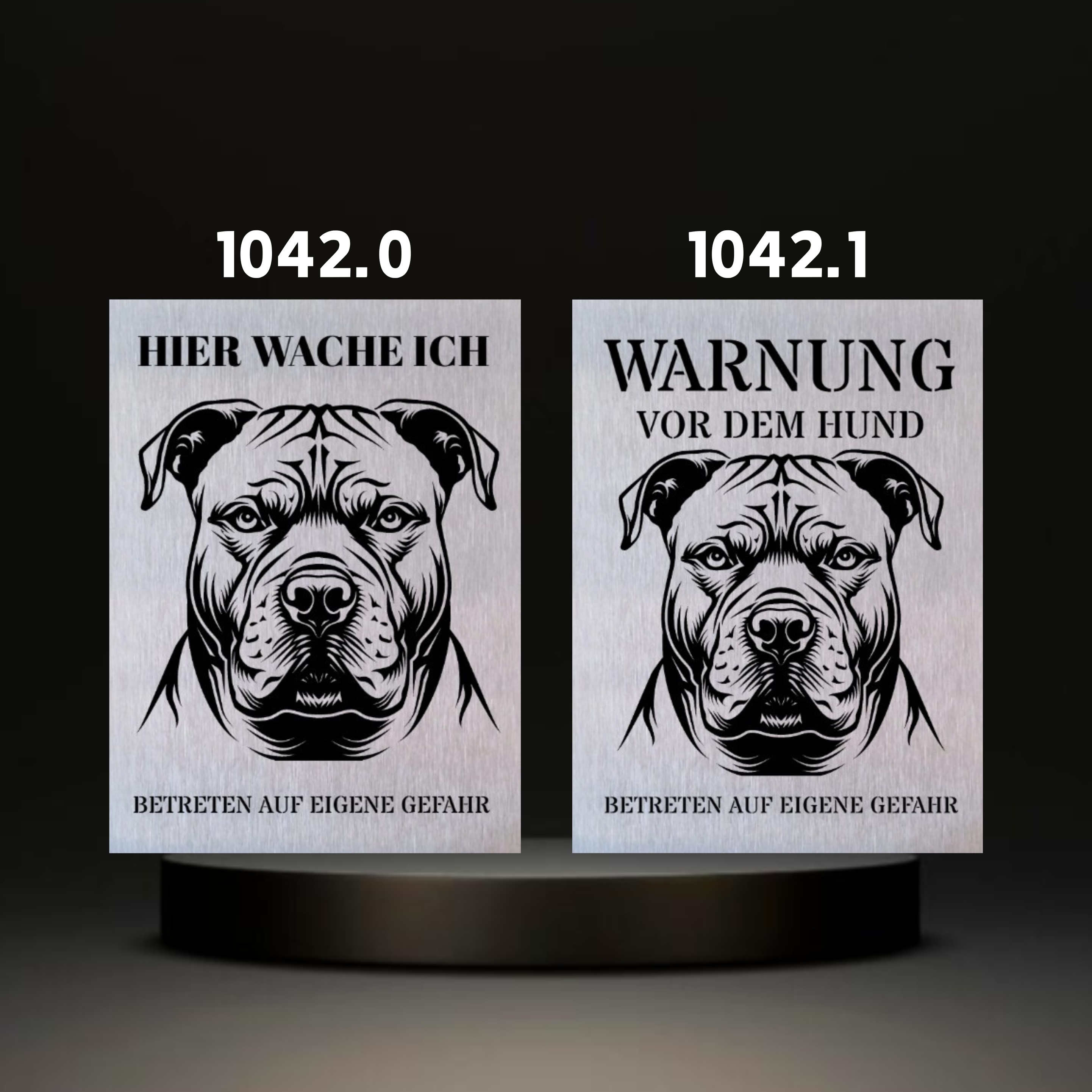 Warnshild fertiges design Bulldog & Bully & Boxer & Pittbull & Stafford
