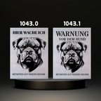 Warnshild fertiges design Bulldog & Bully & Boxer & Pittbull & Stafford