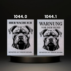 Warnshild fertiges design Bulldog & Bully & Boxer & Pittbull & Stafford