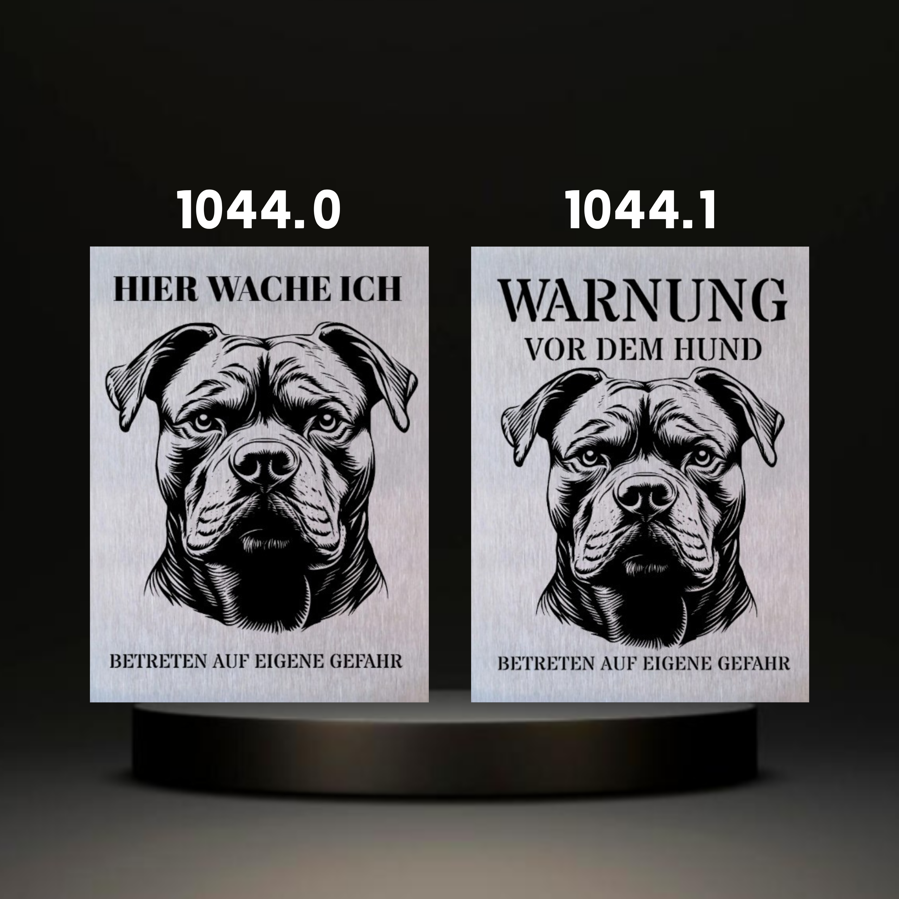 Warnshild fertiges design Bulldog & Bully & Boxer & Pittbull & Stafford