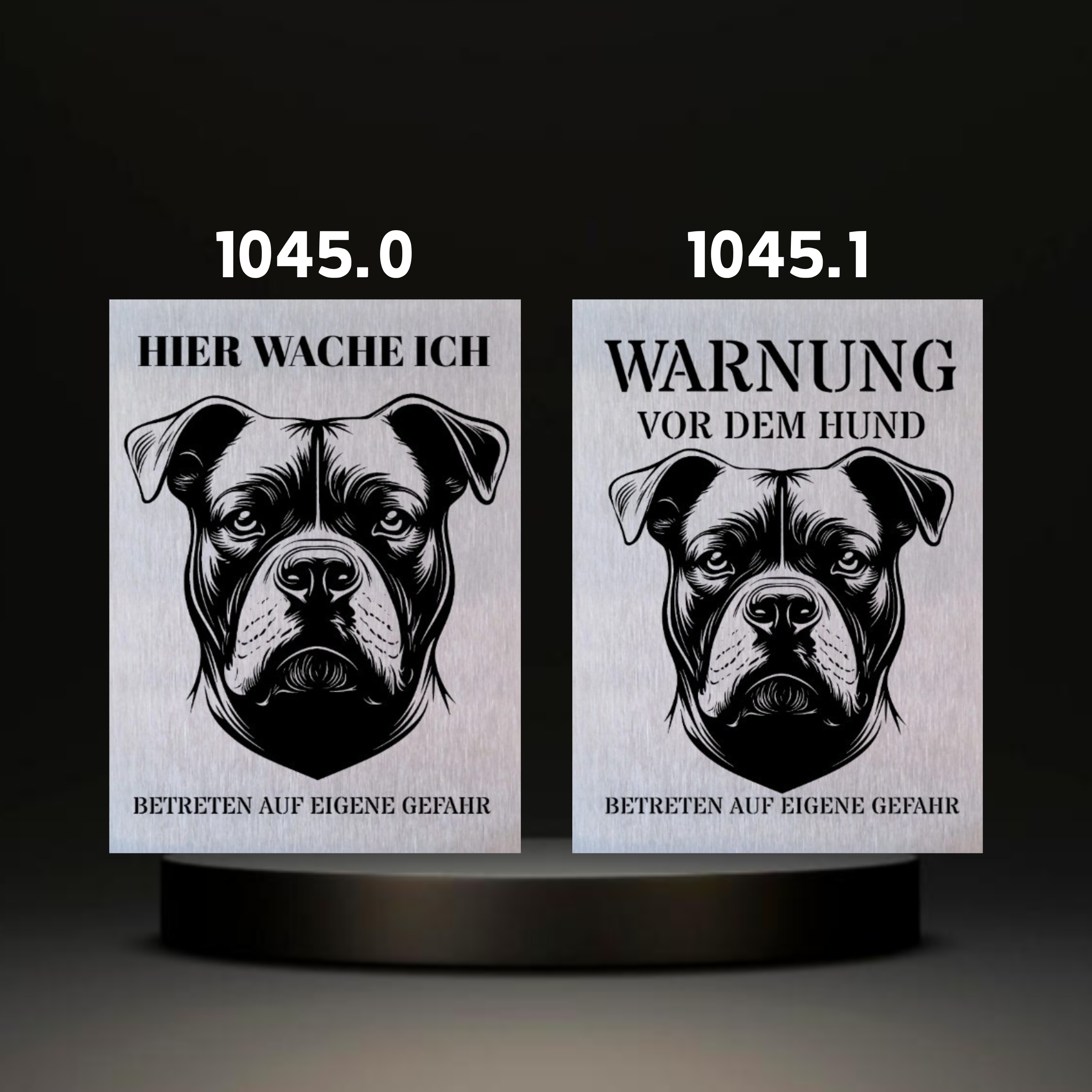 Warnshild fertiges design Bulldog & Bully & Boxer & Pittbull & Stafford