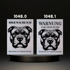 Warnshild fertiges design Bulldog & Bully & Boxer & Pittbull & Stafford