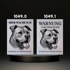 Warnshild fertiges design Bulldog & Bully & Boxer & Pittbull & Stafford