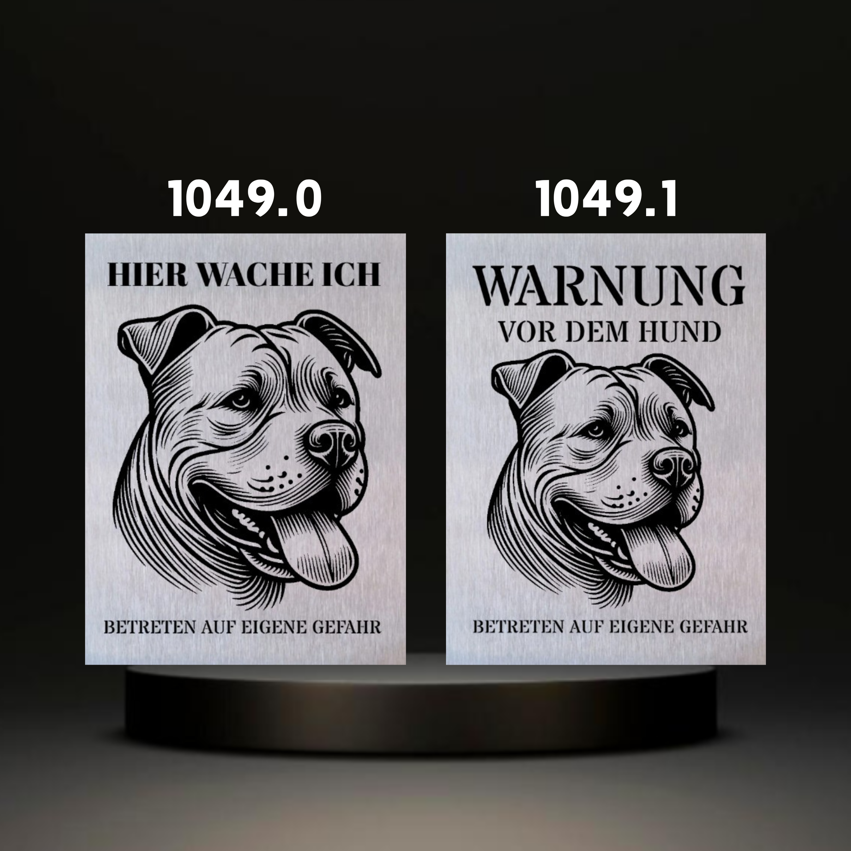 Warnshild fertiges design Bulldog & Bully & Boxer & Pittbull & Stafford