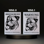 Warnshild fertiges design Bulldog & Bully & Boxer & Pittbull & Stafford