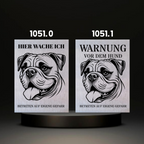 Warnshild fertiges design Bulldog & Bully & Boxer & Pittbull & Stafford