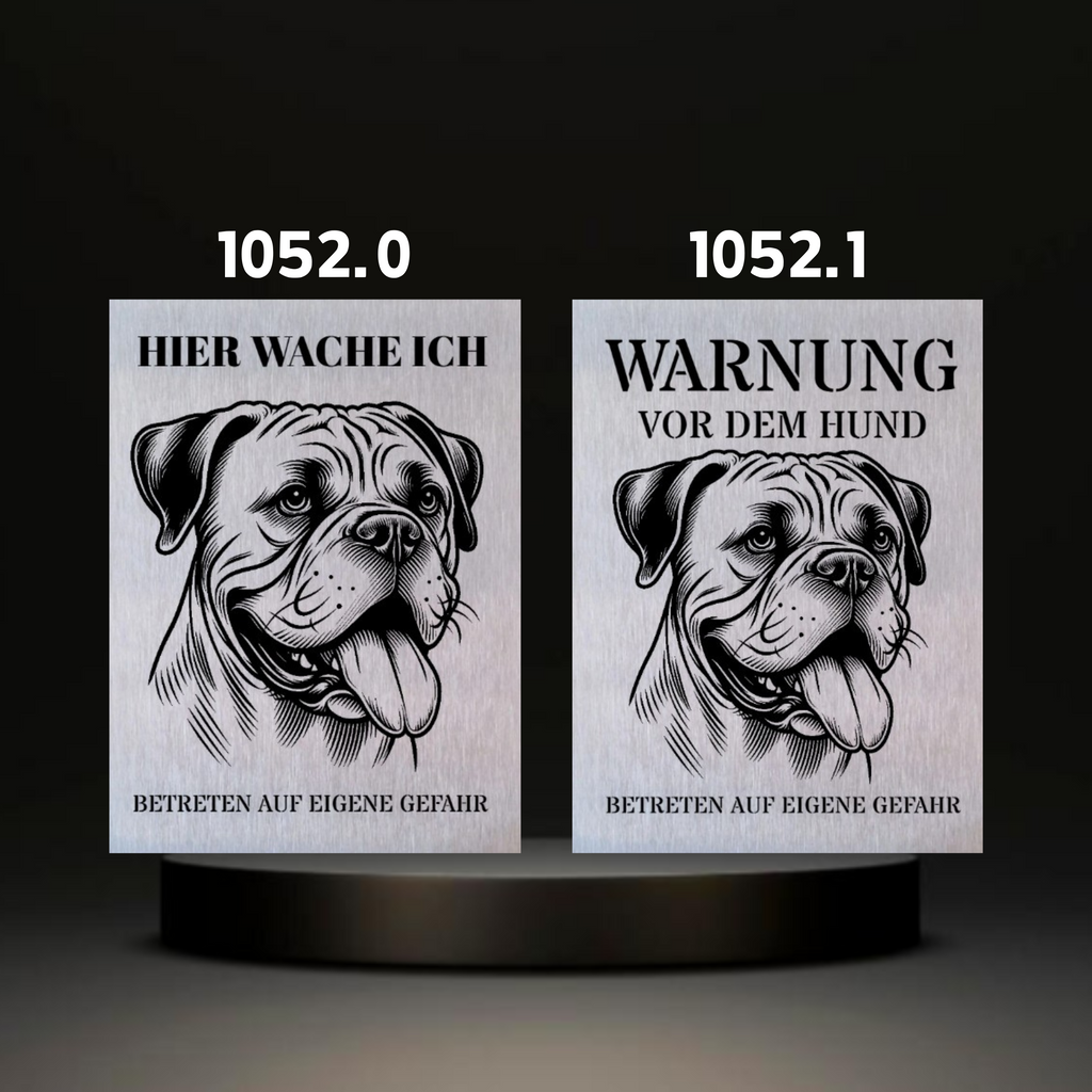 Warnshild fertiges design Bulldog & Bully & Boxer & Pittbull & Stafford