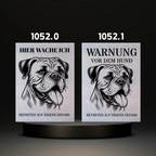 Warnshild fertiges design Bulldog & Bully & Boxer & Pittbull & Stafford