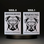 Warnshild fertiges design Bulldog & Bully & Boxer & Pittbull & Stafford