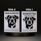 Warnshild fertiges design Bulldog & Bully & Boxer & Pittbull & Stafford
