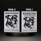 Warnshild fertiges design Bulldog & Bully & Boxer & Pittbull & Stafford
