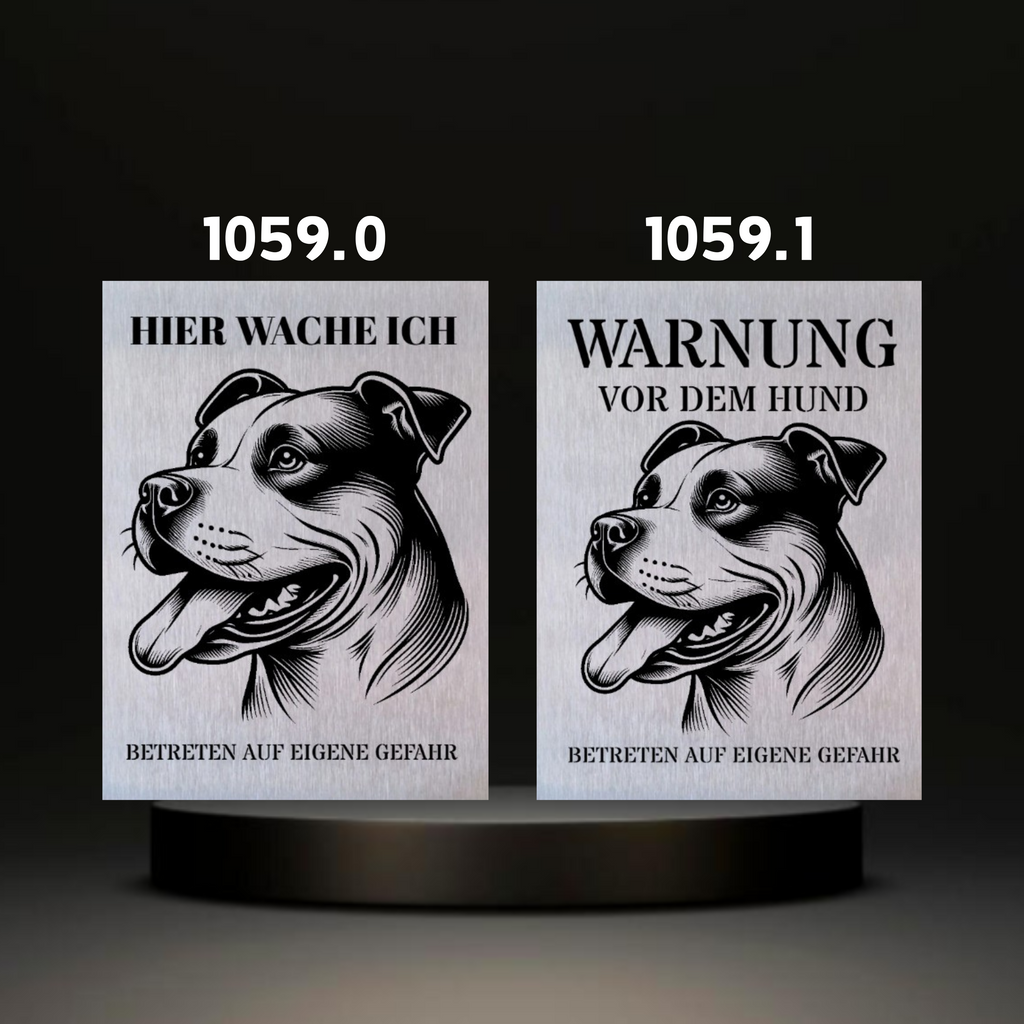 Warnshild fertiges design Bulldog & Bully & Boxer & Pittbull & Stafford