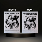 Warnshild fertiges design Bulldog & Bully & Boxer & Pittbull & Stafford