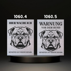 Warnshild fertiges design Bulldog & Bully & Boxer & Pittbull & Stafford