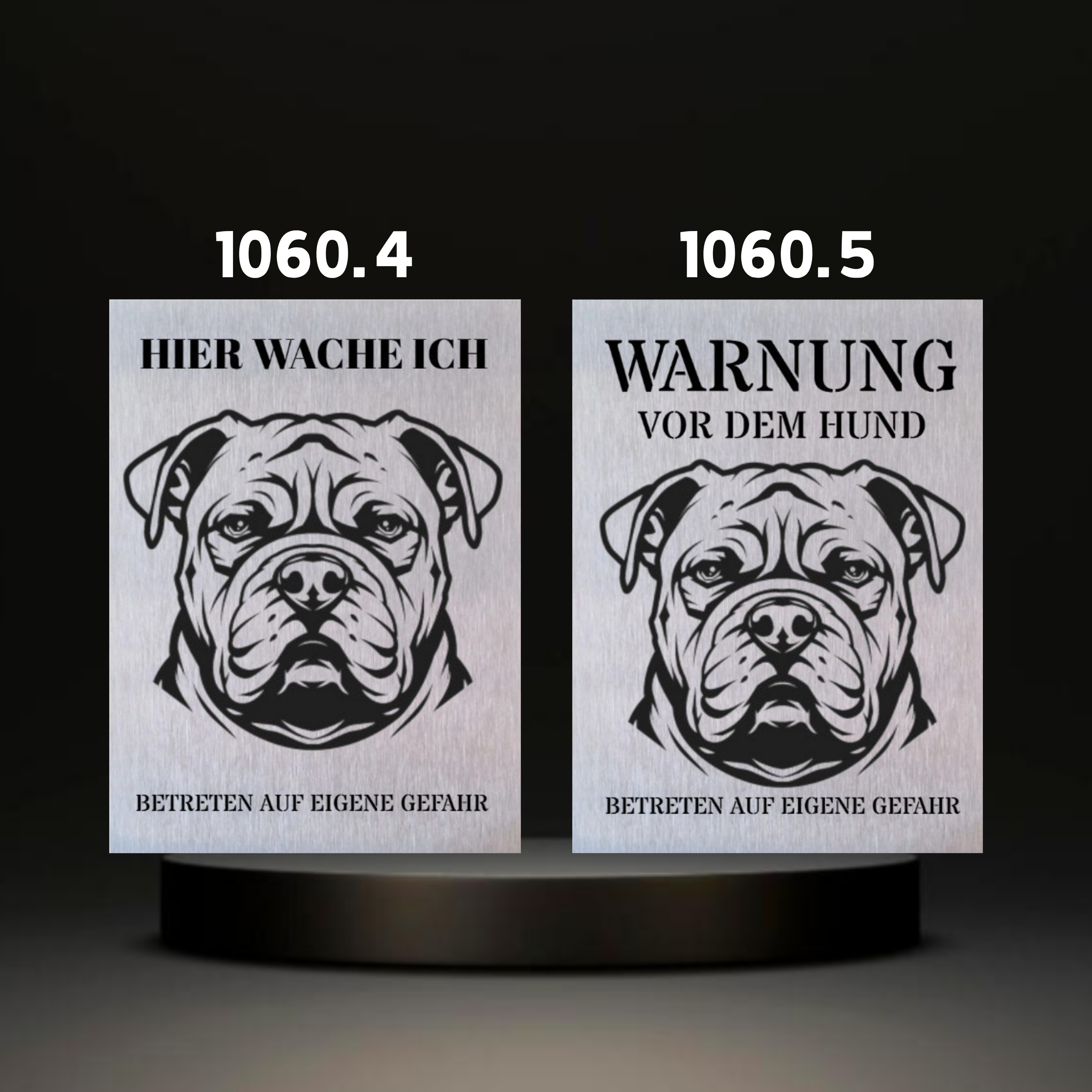 Warnshild fertiges design Bulldog & Bully & Boxer & Pittbull & Stafford