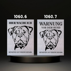 Warnshild fertiges design Bulldog & Bully & Boxer & Pittbull & Stafford
