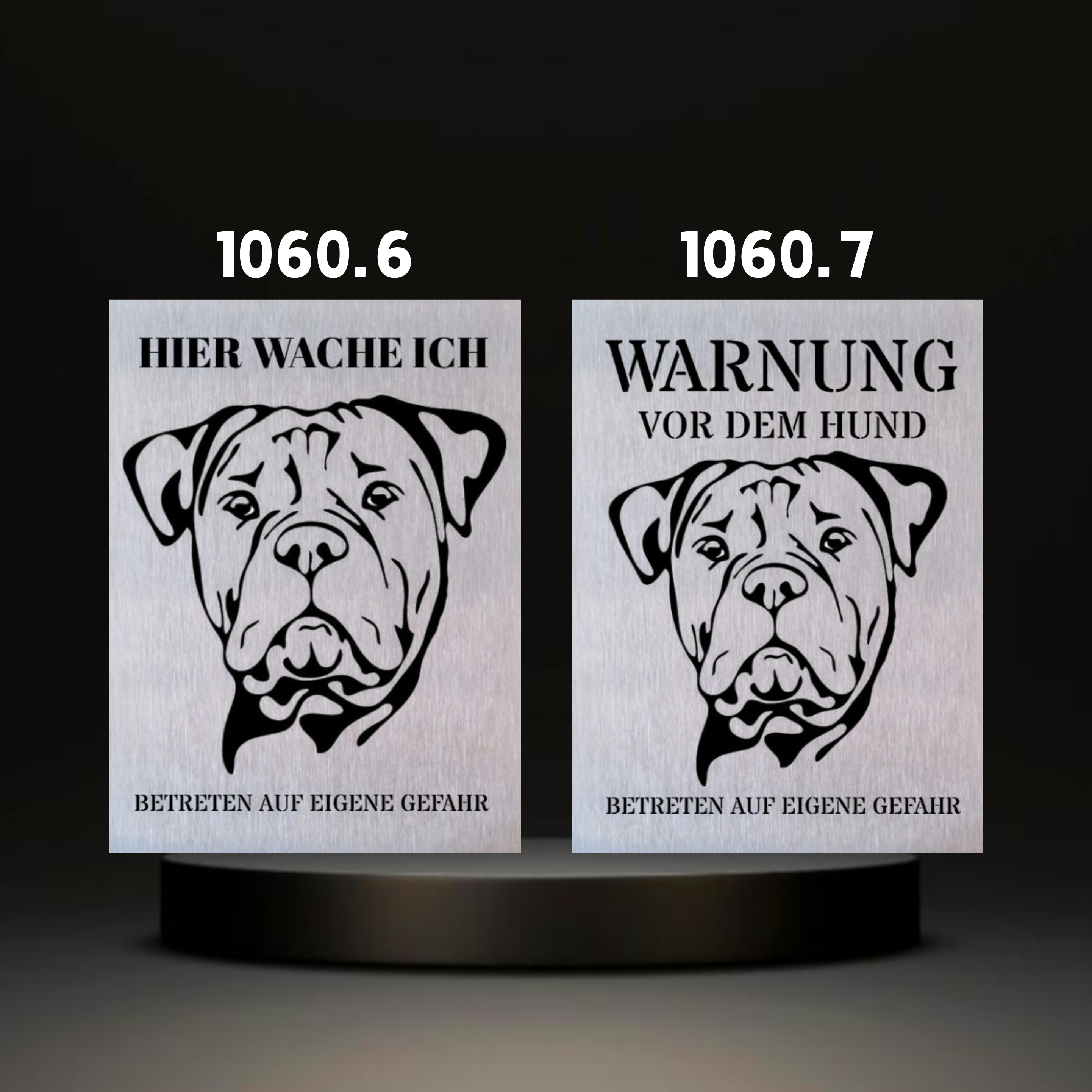Warnshild fertiges design Bulldog & Bully & Boxer & Pittbull & Stafford