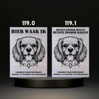 Waakbord Kant en klaar Eskimo & Spaniel & Fox & Basset