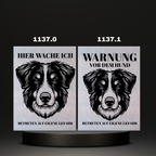 Warnshild Fertiges Design Schäferhund & Collie