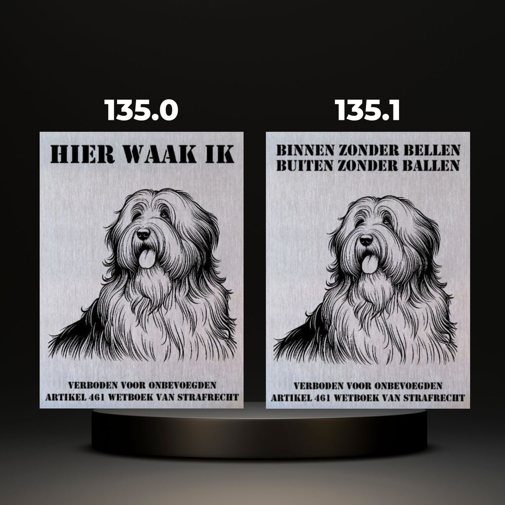 Waakbord Kant en klaar Herder & Collie